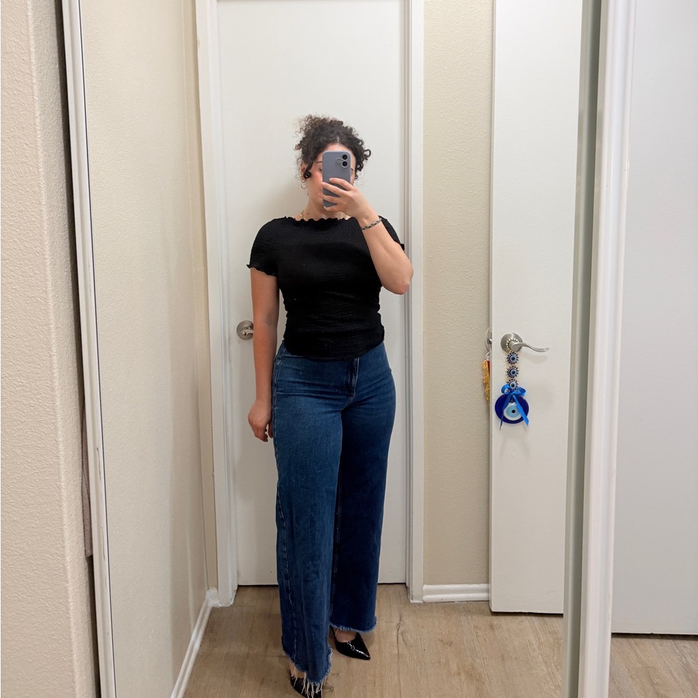 Dark Blue Wide Leg Women’s Jeans